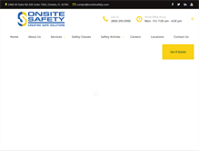 Tablet Screenshot of onsitesafety.com